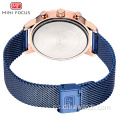 MINIFOCUS, relojes de cuarzo de negocios con correa de malla de lujo para hombre, reloj de pulsera deportivo militar de primera marca, reloj Masculino para hombre 0190